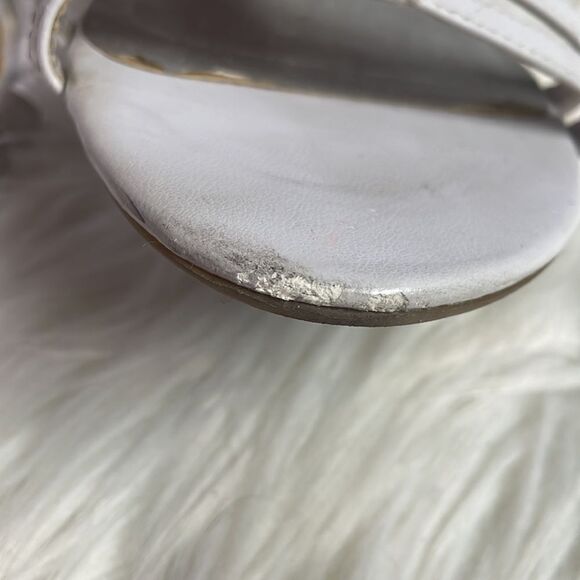 Dressbarn Ladies Elise White Slide on Heel Sandals, Size 7M - Picture 8 of 8